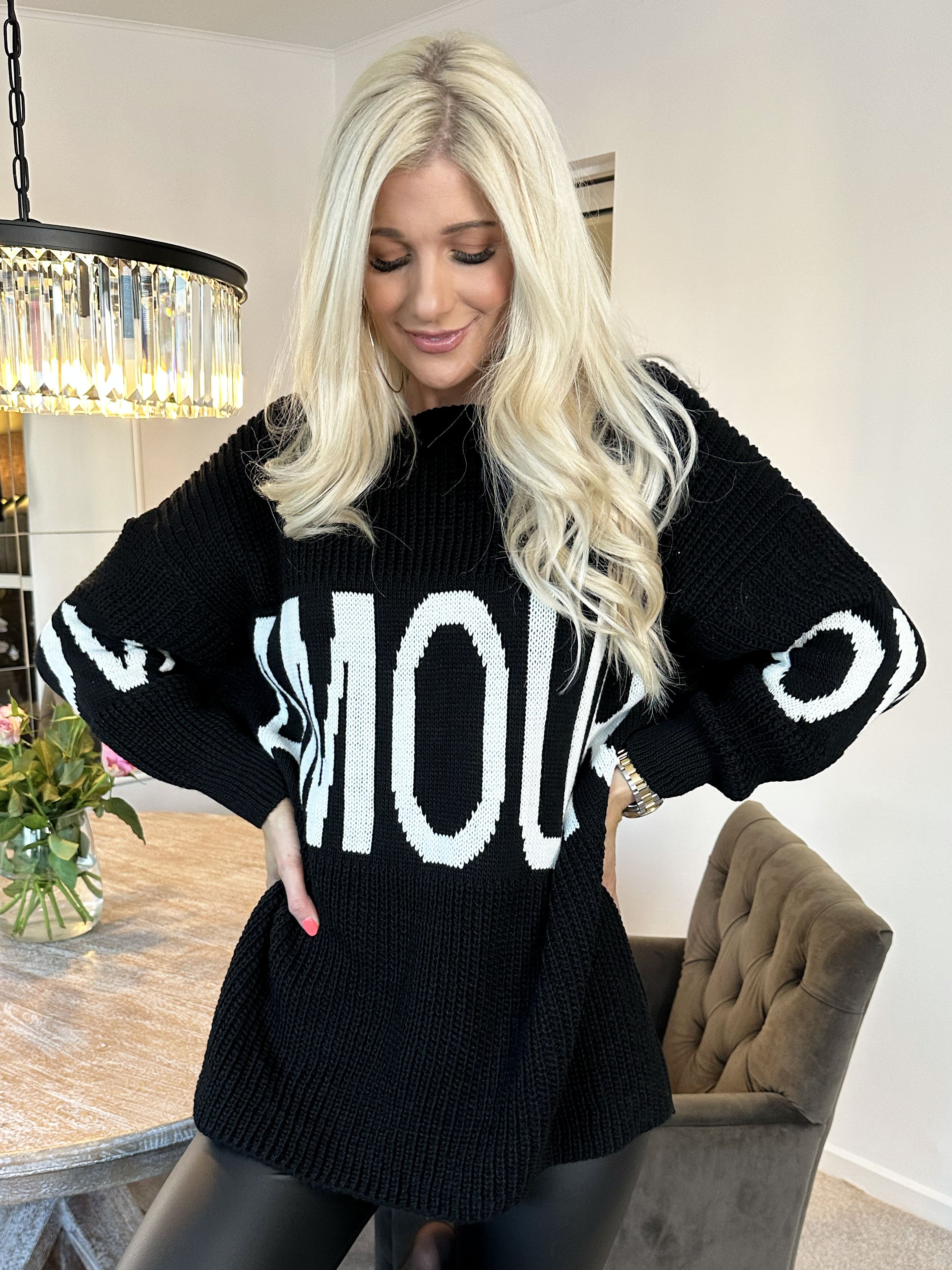 Elisa - Cool stickad med text